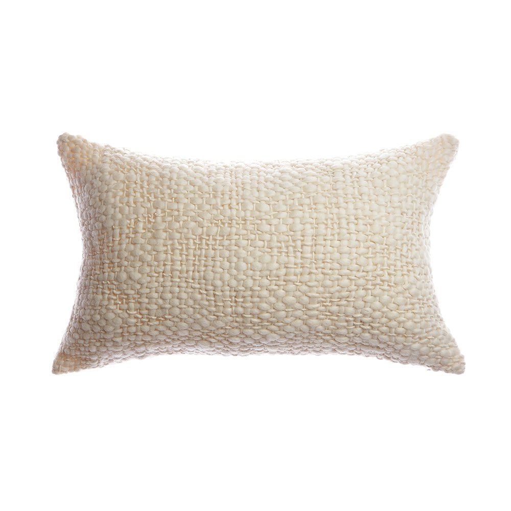 Flame Pattern Natural Wool Lumbar Pillow - Image 6