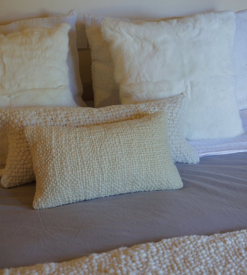 Rabbit Fur Plush Accent Pillow - Image 7