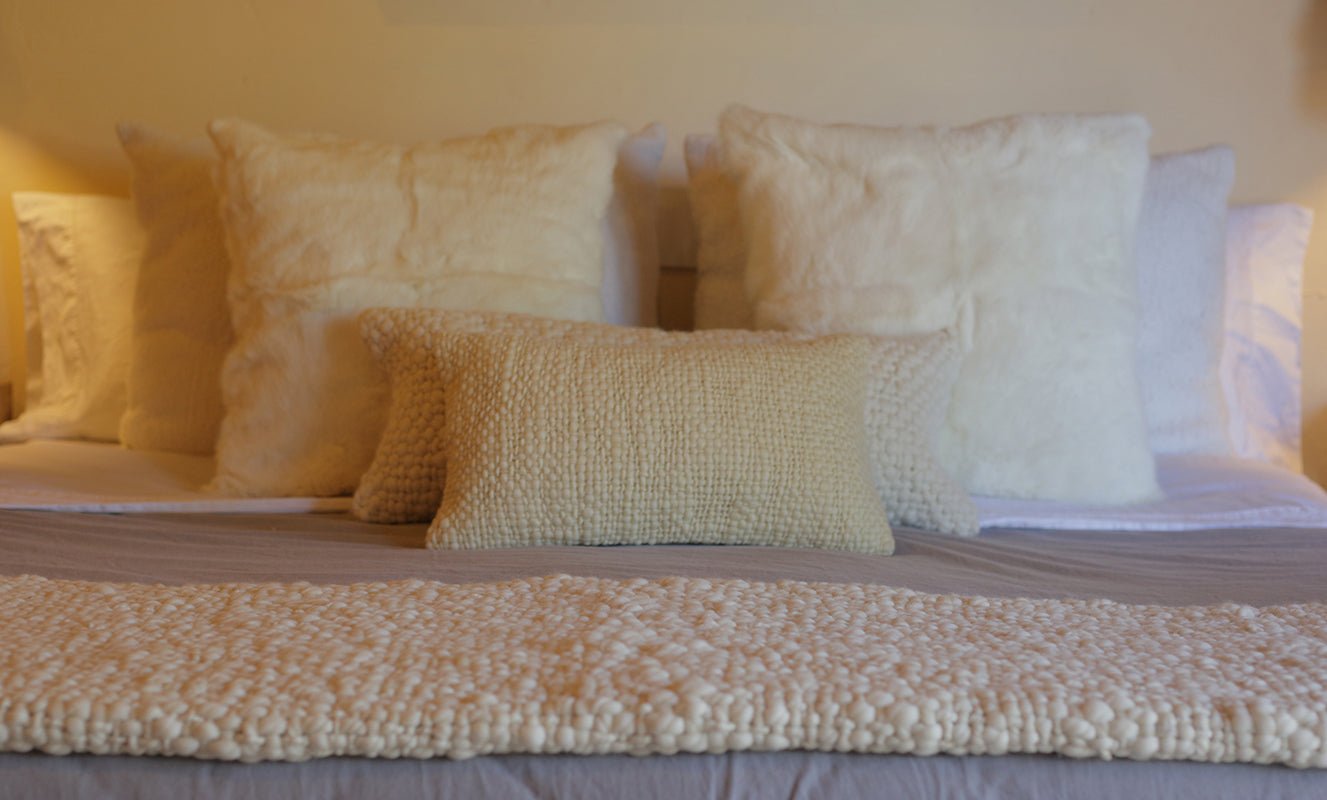 Rabbit Fur Plush Accent Pillow - Image 6