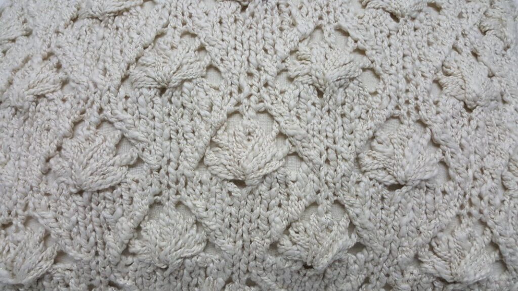 Crochet Cotton Palm Pattern Pillow