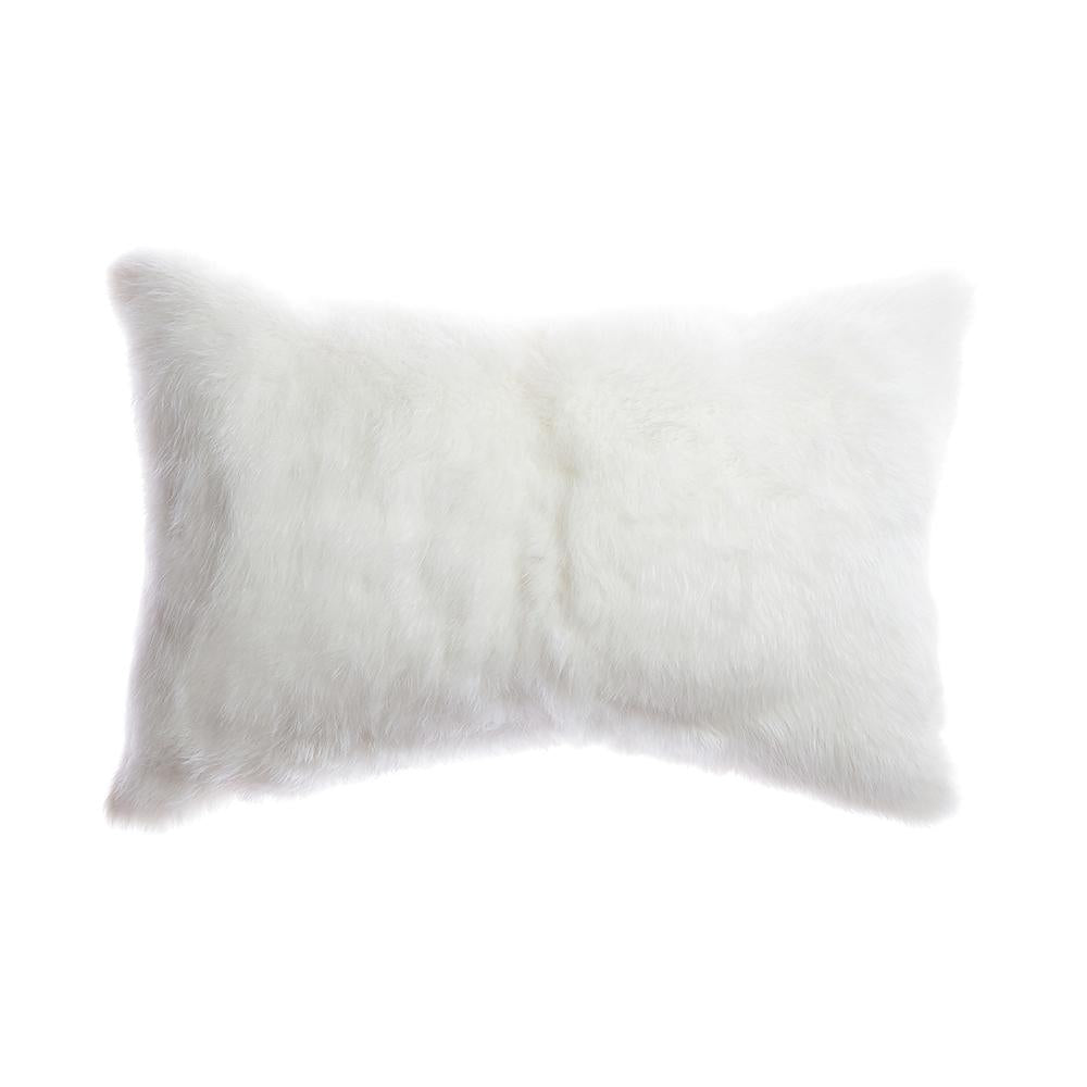 Rabbit Fur Plush Accent Pillow - Image 4