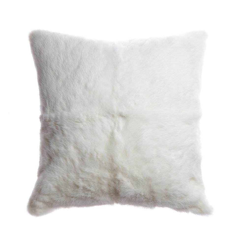 Rabbit Fur Plush Accent Pillow - Image 5