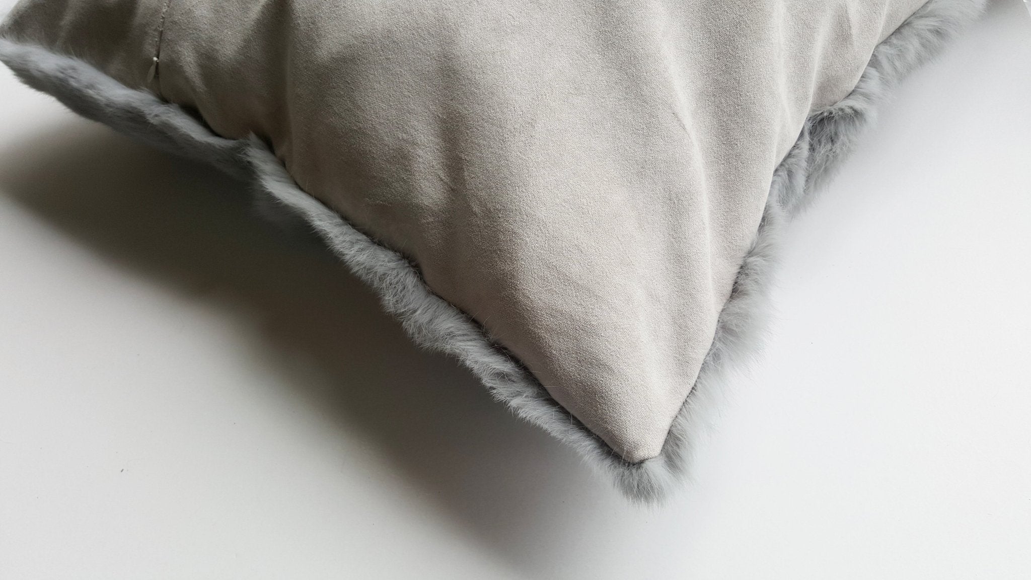 Rabbit Fur Plush Accent Pillow - Image 9
