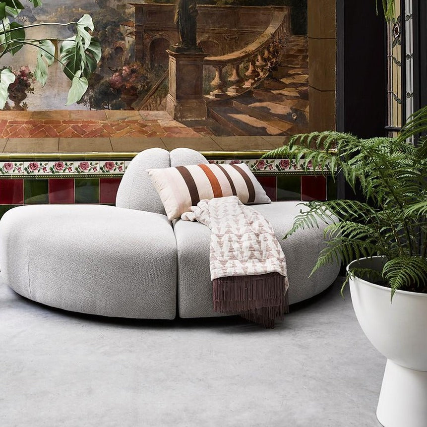 Linen striped lumbar pillow - Image 5