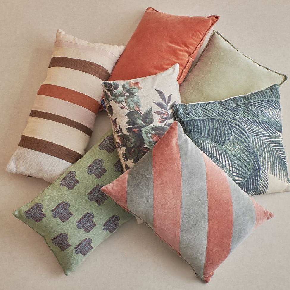 Linen striped lumbar pillow - Image 6